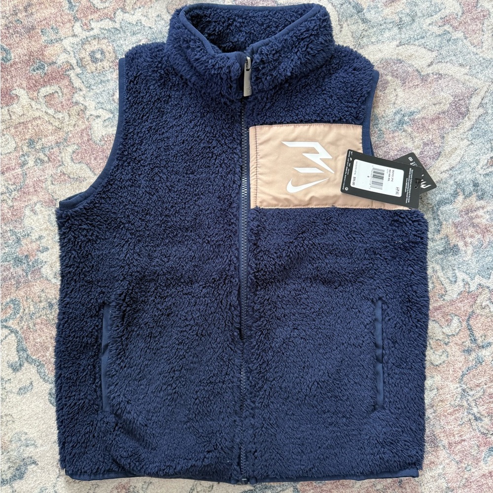 Kids Navy Blue Fleece Vest size 8